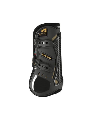 Pack of 2 black front jump protectors Elite air tendon - Zandona