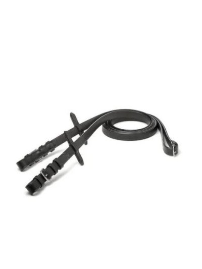 Riendas de cuero negro lisas de 5/8" para caballo - Sefton