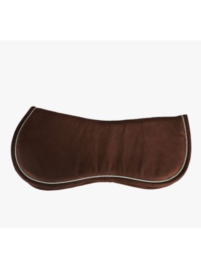 Salvacruces/protector marrón de goma inteligente forrado para caballo y pony - QHP