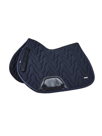 Navy blue cooling-effect jumping saddle pad with satin trim for horse and pony KLnelly - Kingsland