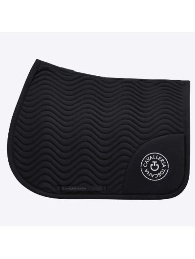 Sudadero de salto negro para caballo y pony Double Orbit Wave - Cavalleria Toscana