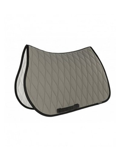 Sudadero de salto gris claro con los bordes en negro para caballo Alveolar - Equiline