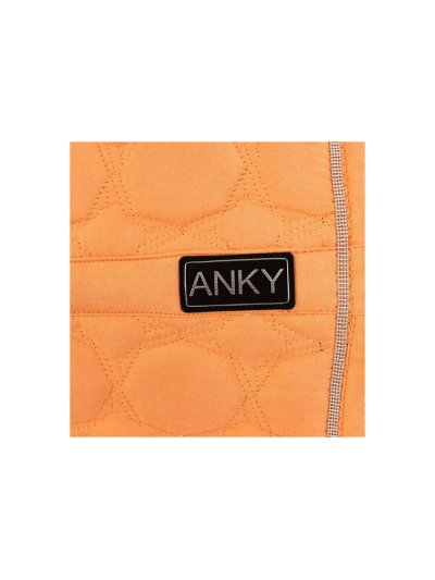 Dressage Saddle Pad Orange (Gold Sunset) with Silver Bead Detailing on the Rear for Horse - Anky - imagen 3