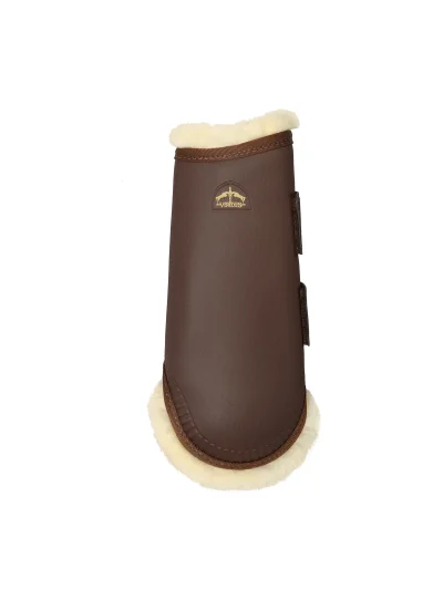 Protectores traseros de entrenamiento y paddock marrones con borreguillo TRB Save the Sheep - Veredus