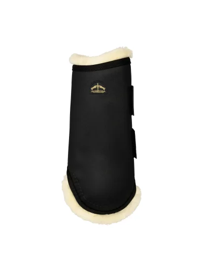 Protectores traseros de entrenamiento y paddock negros con borreguillo TRB Save the Sheep - Veredus