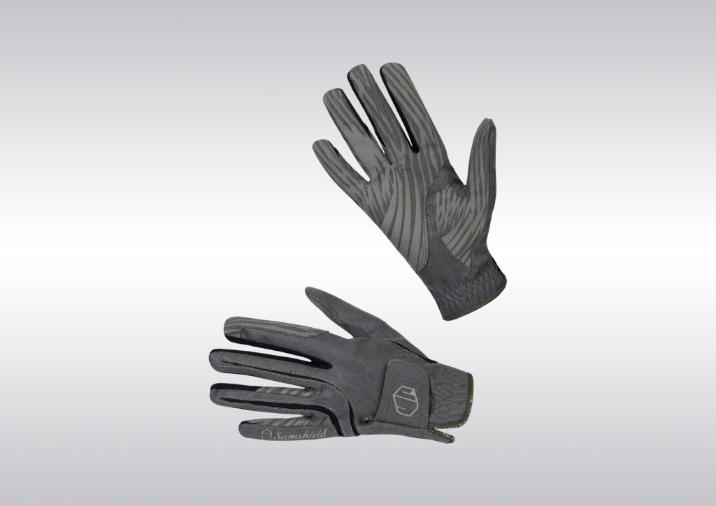 Grey horseback riding gloves model V-skin - Samshield