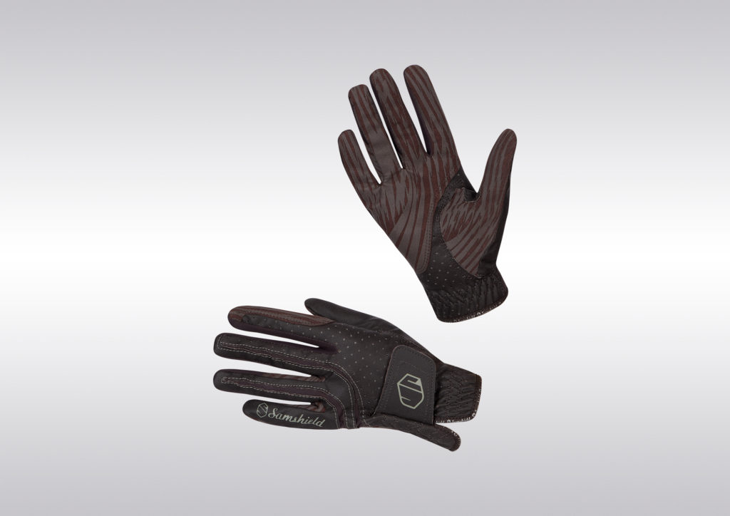 Brown horse riding gloves – V-Skin model - Samshield