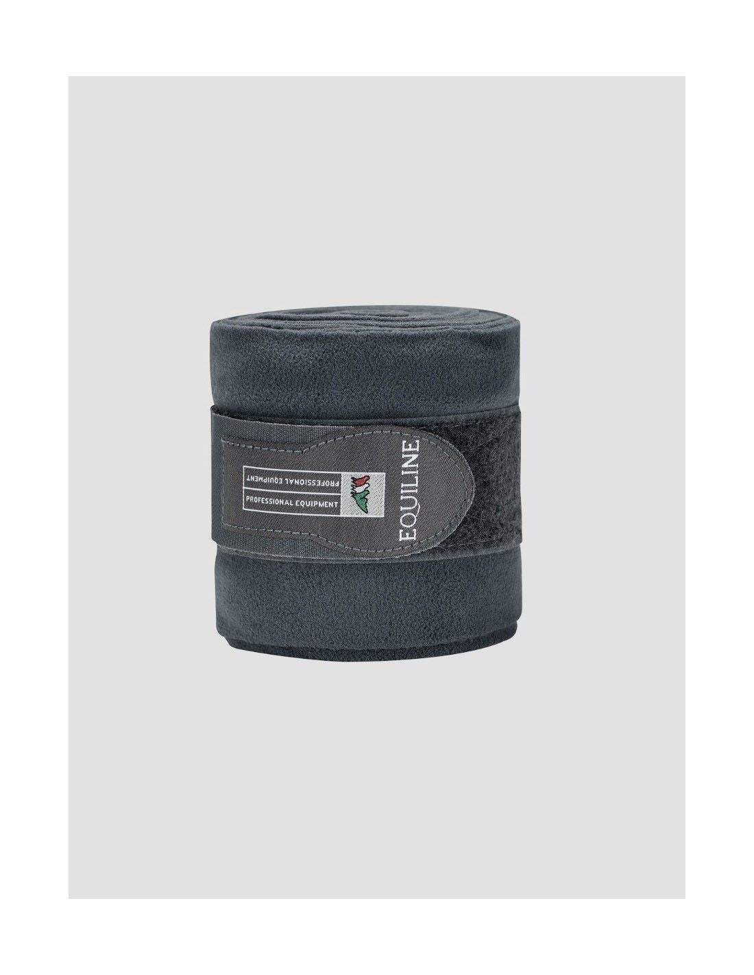 Pack of 4 grey polar fleece work bandages for horse - Equiline